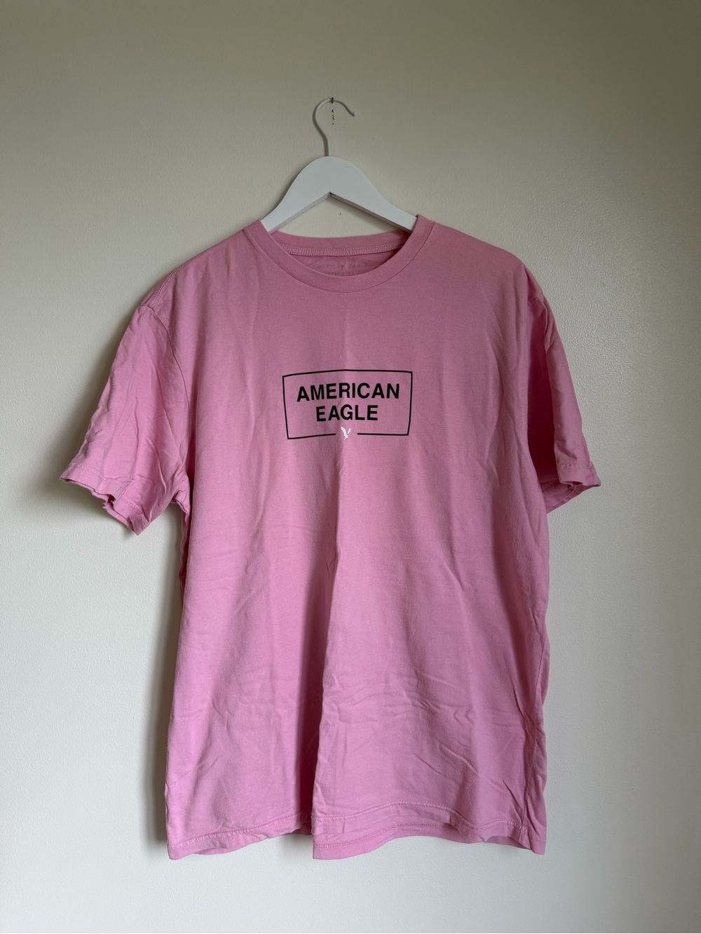 American Eagle Outfitters Pink Logo Short Sleeve Tee Men’s Large